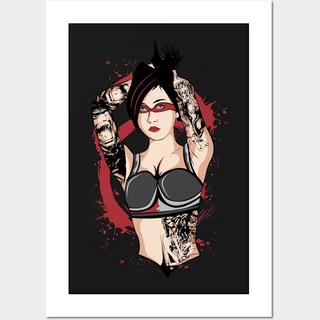 Lady Tattooed Wall Art by gblackid